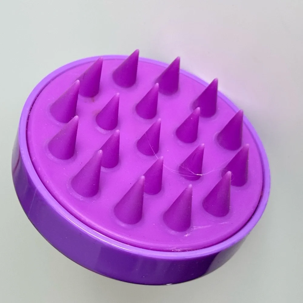 HEETA Purple Hair Scalp Massager Palm Shampoo Scrubber